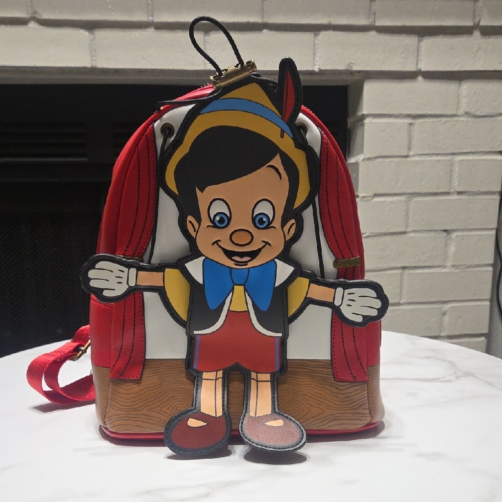 Loungefly Disney Pinocchio Marionette Mini Backpack.